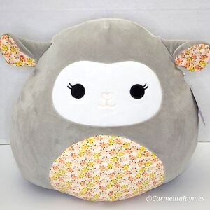 🐣 ELEA 🐑 12" Gray Sheep w Flowered Belly Easter 2023 Original Squishmallow NWT